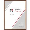 Cornice in legno MendeFrames H007 vetro museo 20x60 cm noce con bordo oro