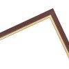 Cornice in legno MendeFrames H007 vetro antiriflesso 40x50 cm noce con bordo oro