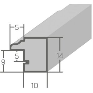 Cornice per foto in legno MendeFrames H007 Museumsglas 42x59,4 cm Noce con bordo dorato