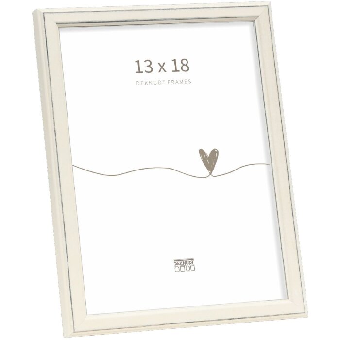Cornice per foto Deknudt S236F1 Bianca 13x18 cm in legno