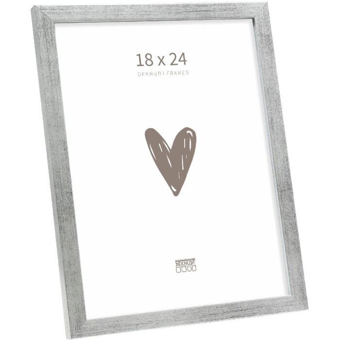 Cornice per foto in legno Deknudt S243D antiksilber 18x24 cm