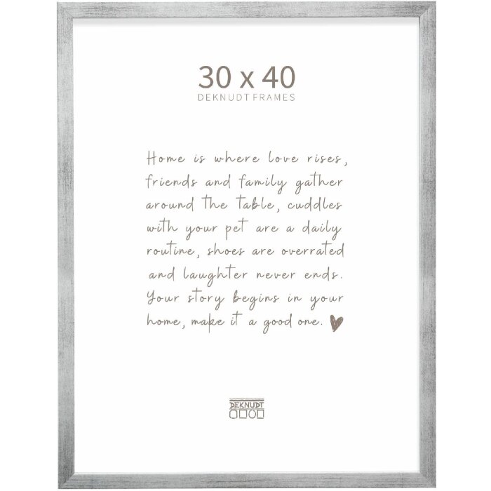 Cornice per foto in legno Deknudt S243D Antiksilber 30x40 cm