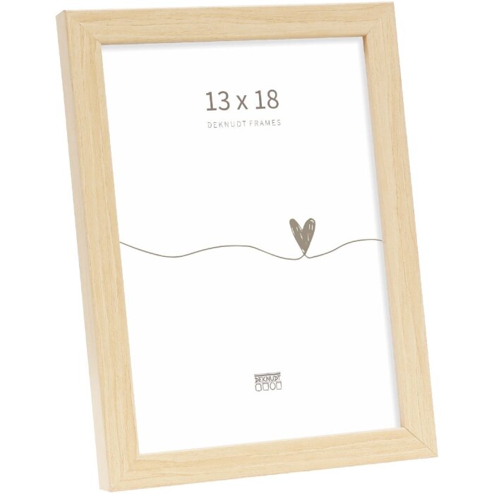 Cornice per foto in legno Deknudt S243D Natur 13x18 cm