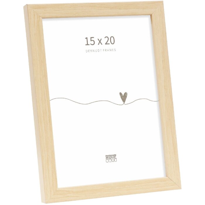 Cornice per foto in legno Deknudt S243D Natur 15x20 cm