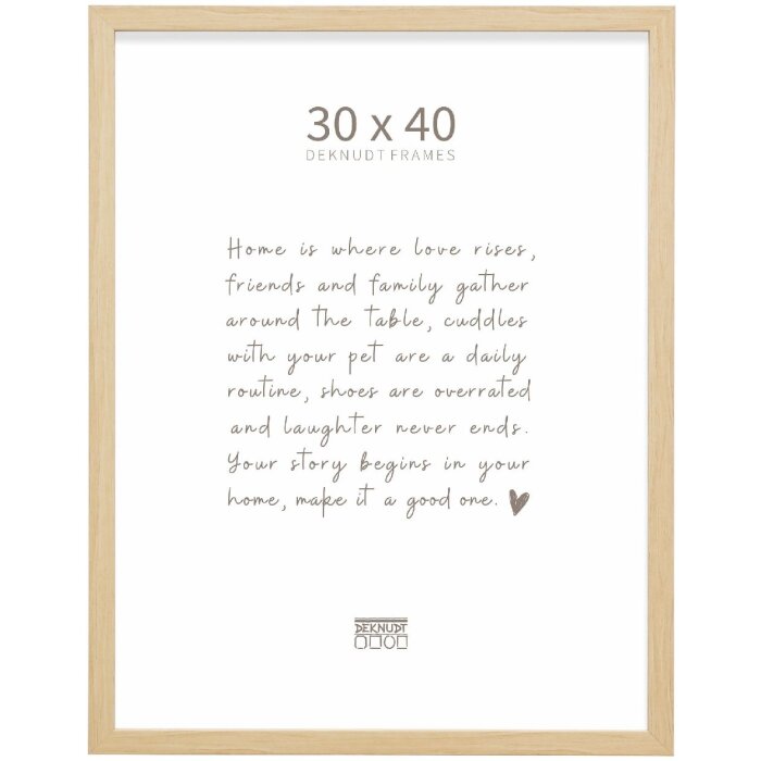 Cornice per foto in legno Deknudt S243H1 natura 30x40 cm
