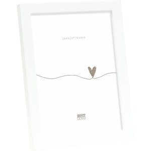Cornice per foto in legno Deknudt S243D Bianca 10x10 cm