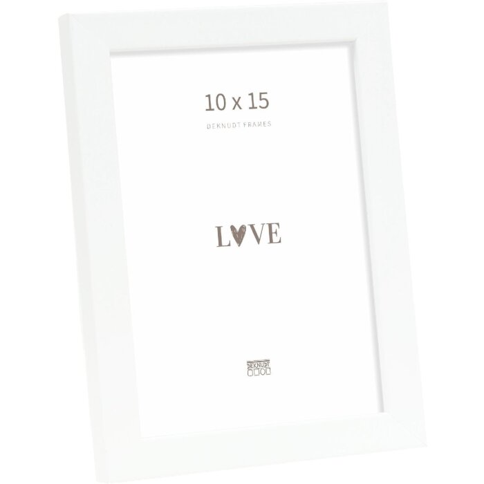 Cornice per foto in legno Deknudt S243K1-10x15 cm Bianca