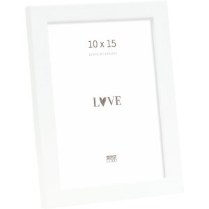Cornice per foto in legno Deknudt S243K1-10x15 cm Bianca