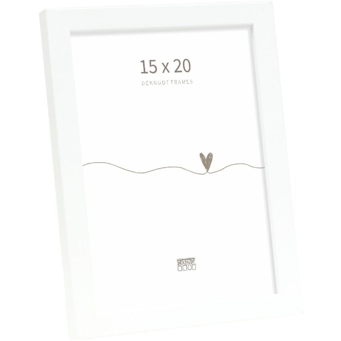 Cornice per foto in legno Deknudt S243D Bianco 15x20 cm