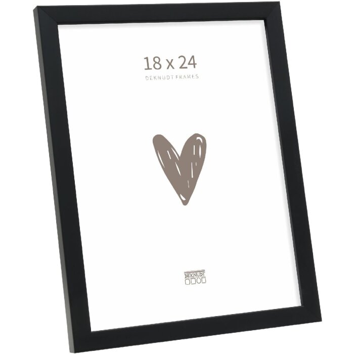 Cornice per foto in legno Deknudt S243K2 Nera 18x24 cm