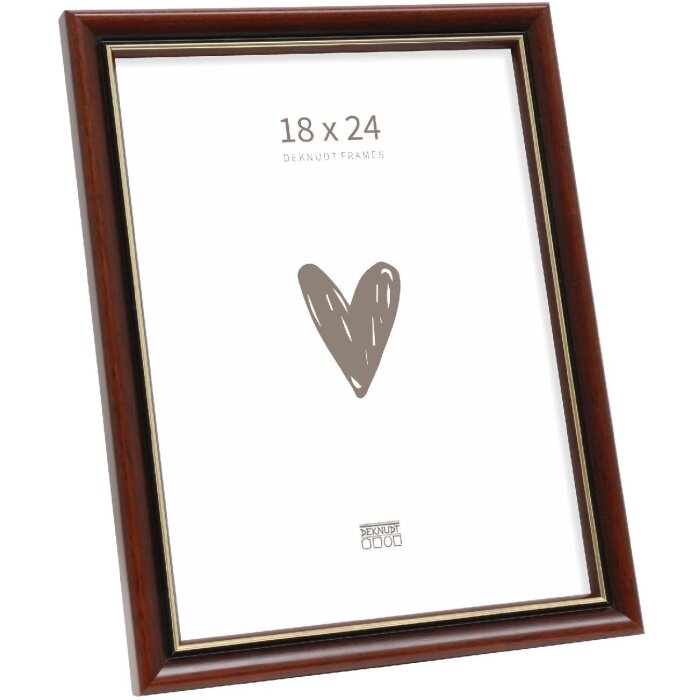 Cornice per foto in legno Deknudt S407H2 18x24 cm Marrone