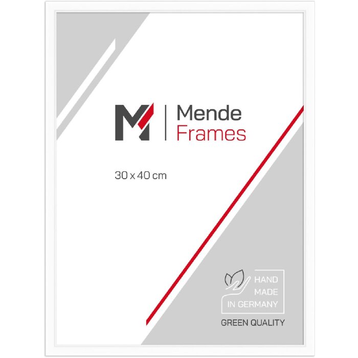 Cornice per foto in legno MendeFrames H011 Bianco 10x10 cm con vetro artistico