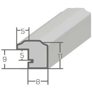 Cornice per foto MendeFrames H011 Marrone 20x20 cm con vetro museale