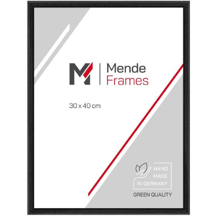 Cornice per foto MendeFrames H011 Nero 20x28 cm con vetro museale