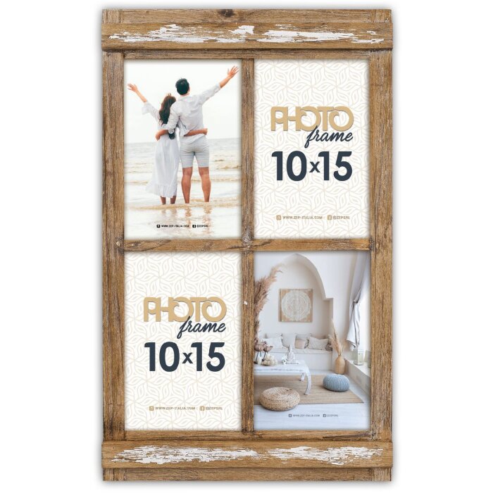 Cornice per foto in legno ZEP Bregenz 4 foto 10x15 cm marrone RE446