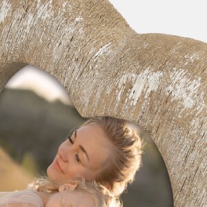 Cornice per foto in legno Liebe 10x10 cm a forma di cuore RE8244