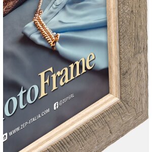 Cornice per foto OLBIA in PS 15x20 cm Grigio effetto legno