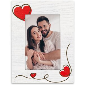 Cornice per foto in legno ZEP Zoe 10x15 cm Cuori WH4846