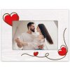 Cornice per foto in legno ZEP Zoe Bianca 10x15 cm Cuori Orizzontale WH4964