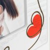 Cornice per foto in legno ZEP Zoe Bianca 10x15 cm Cuori Orizzontale WH4964