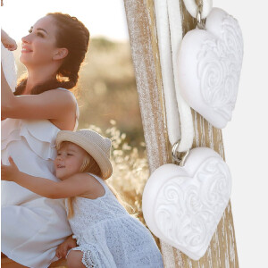 Cornice per foto in legno ZEP Ellen 10x15 cm Natur con applicazione a forma di cuore