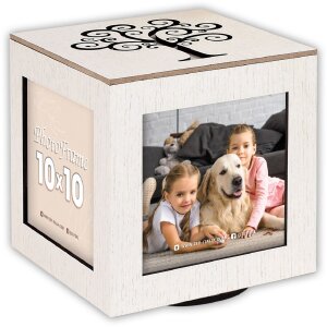 ZEP Cubo Portafoto Thomas girevole per 4 foto 10x10 cm