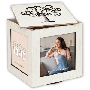 ZEP Cubo Portafoto Thomas girevole per 4 foto 10x10 cm