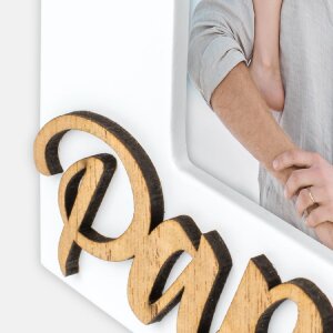 Cornice per foto in legno Lorenzo "Papa" 10x15 cm bianca MP47IE