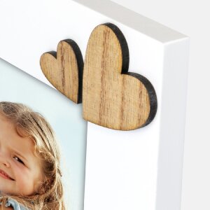 Cornice per foto in legno ZEP Mama bianca formato verticale 10x15 cm