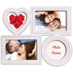 ZEP Cornice per Foto Almada bianca per 4 foto 10x10 e...