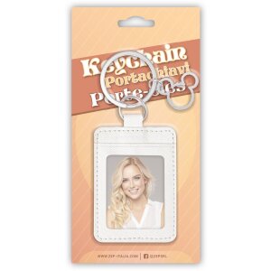 Portachiavi ZEP AE8M bianco 3,5x4,5 cm – per una foto