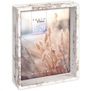 Set di cornici per foto Ravenna ZEP Bianco anticato 10x15 fino a 20x25 cm XD428