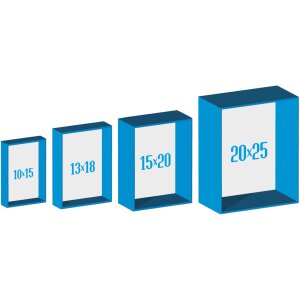 Set di cornici per foto Ravenna ZEP Bianco anticato 10x15 fino a 20x25 cm XD428