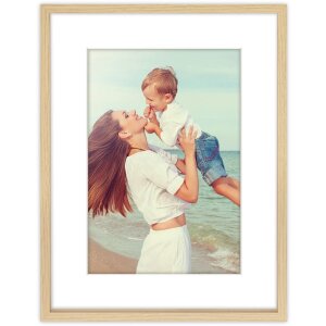 Cornice per foto in legno ZEP Alice Natur 30x40 cm con passepartout AW723N