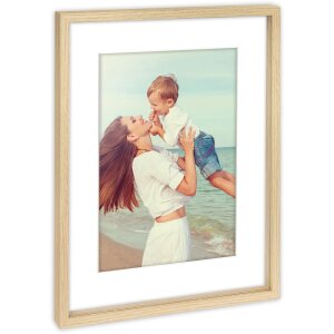 Cornice per foto in legno ZEP Alice Natur 30x40 cm con passepartout AW723N