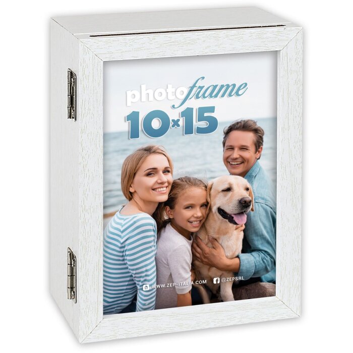 ZEP Scatola Portafoto in Legno Geremy 10x15 cm