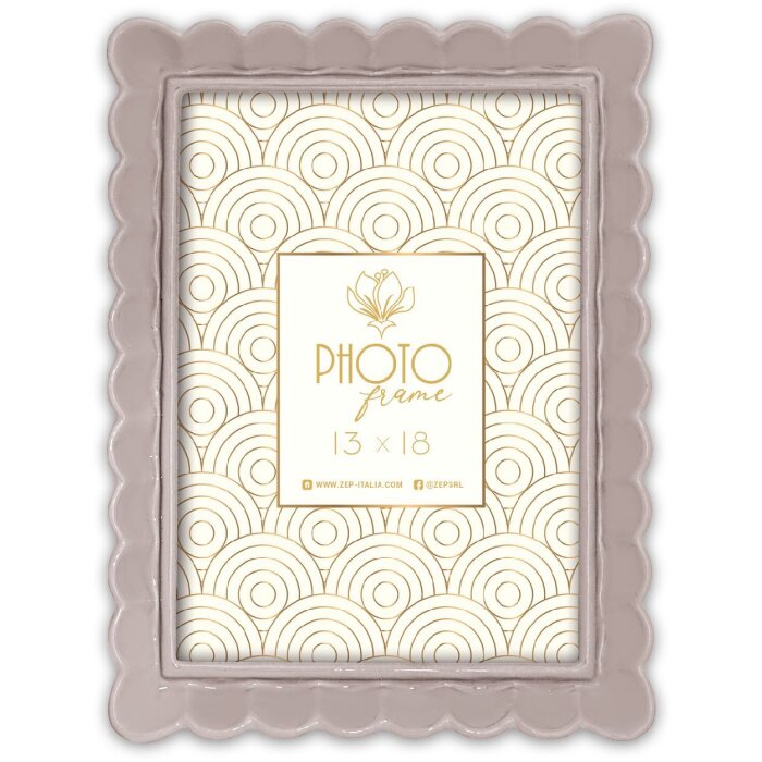 Cornice per foto ZEP HERVE G in resina 15x20 cm colore taupe