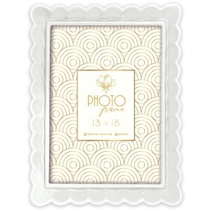 Cornice per foto ZEP HERVE W in resina bianca 10x15 cm