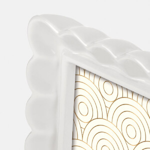 Cornice per foto ZEP HERVE W in resina bianca 10x15 cm