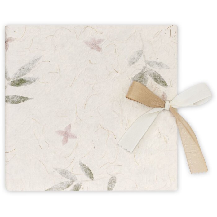 Fotoalbum Meryl VIII 23x23 cm GH908 con copertina in carta di riso e nastro decorativo