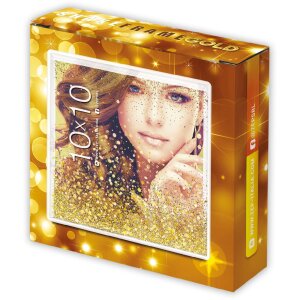 Cornice per foto ZEP Glitter Shake Frame Oro 10x10 cm