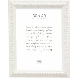 Cornice per foto in legno Deknudt S996K1 30x40 cm Bianco