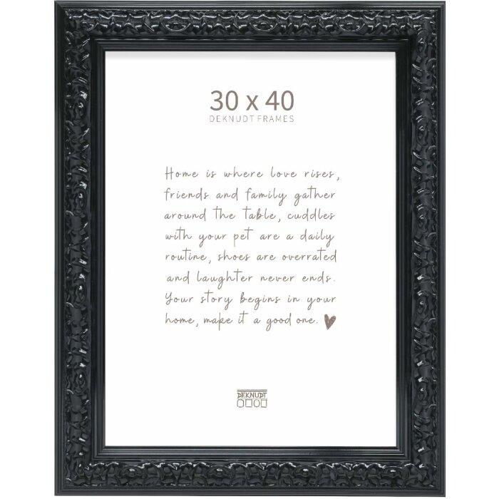 Cornice per foto in legno Deknudt S996K2 30x40 cm Nero