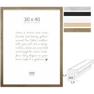 Cornice per foto Deknudt S243 in legno con profilo a...