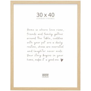 Cornice per foto Deknudt S243 in legno con profilo a blocco 1,4 cm, disponibile in Naturale, Bianco, Nero, Argento Antico, Bronzo, dimensioni 10x10 cm fino a 30x40 cm