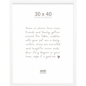 Cornice per foto Deknudt S243 in legno con profilo a blocco 1,4 cm, disponibile in Naturale, Bianco, Nero, Argento Antico, Bronzo, dimensioni 10x10 cm fino a 30x40 cm