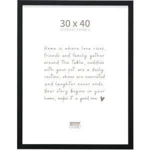 Cornice per foto Deknudt S243 in legno con profilo a blocco 1,4 cm, disponibile in Naturale, Bianco, Nero, Argento Antico, Bronzo, dimensioni 10x10 cm fino a 30x40 cm