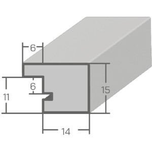 Cornice per foto in legno MendeFrames H14C decoro radice chiaro 30x30 cm vetro normale