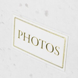 Album Fotografico Sophie Copertina in Carta di Riso Bianca o Nera 24x24 32x32 cm Goffratura Dorata