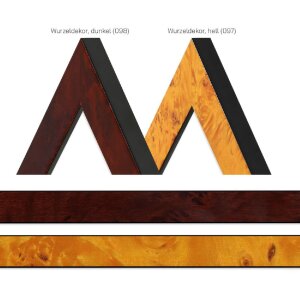 Cornice in legno MendeFrames H14D decoro radice scuro 13x18 cm vetro museale